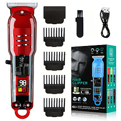 INF Tondeuse à cheveux professionnelle avec écran LED Red