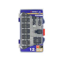Tivoly Shock Series 12 pièces - Douilles à choc 1/2" 8-24 mm
