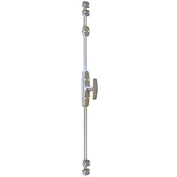MAP Crémone 1 bouton Zamak - Carré 7 mm - Métal/Silver