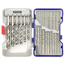 TIVOLY Coffret forets HSS 100 pièces - Ø 1–13 mm - Queue cylindrique