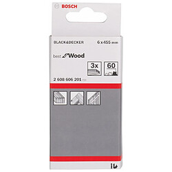Bosch Bandes abrasives 6 x 455 mm - Grain 60 - Lot de 3