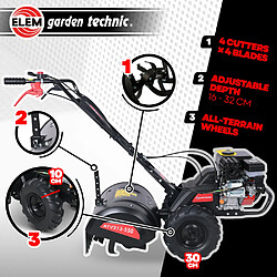 Avis Elem Garden Technic Rotovateur 212cc largeur de travail 50cm