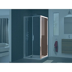 KINEDO PA662 - Paroi fixe Tonga 770x790 mm - Profilé blanc