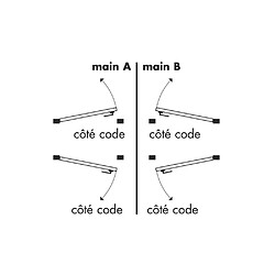 UNITECNIC U312.1.003 - Silver - Poignée gauche 180x56mm
