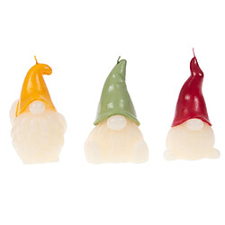 Amadeus Bougie Gnome Henry vert (lot de 4)