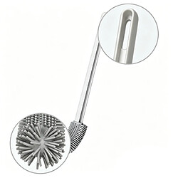 INF Brosse de toilette courbée en silicone White