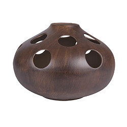 Table Passion Lampe Totem effet bois forme galet 23cm 