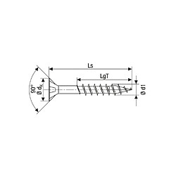 SPAX Vis bois T-STAR plus T20 Ø4 x 45 mm - Tête fraisée - 360 pcs
