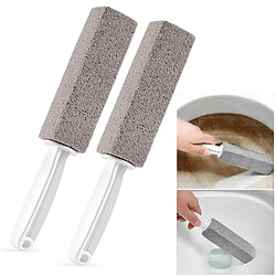 INF Brosse de toilette avec pierres ponces naturelles, pack de 2