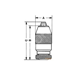 CORI 35F38 - Mandrin auto-serrant 1-10 mm - 3/8X24 - 79 mm