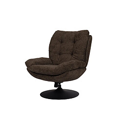 Amadeus Fauteuil pivotant Magnum pied noir, Marron