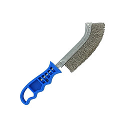 TIVOLY 25069070 - Brosse fil INOX convexe 235 mm - Manche bleu