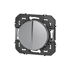 Interrupteur va et vient 10A + poussoir 6A - Dooxie - alu - Legrand