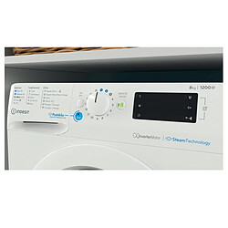 Lave-linge frontal 8kg 1200 tours/min - BWE8127XWVFR - INDESIT pas cher