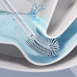 Inf Brosse WC courbée - 37 cm - blanc pas cher