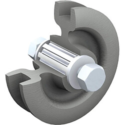 MANTION 1005 - Galet fonte Ø108 mm - Gris