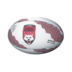 WEEPLAY Ballon Rugby Supporter Taille 5 - Blanc Rouge Noir - 8-10 PSI