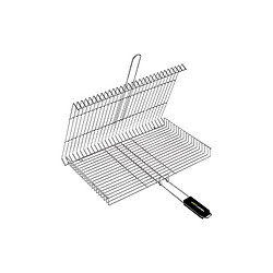 cook'in garden COOK IN GARDEN Grille pliante 40 x 30 cm - Chrome - Manche soft-touch