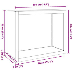vidaXL Portant de bois de chauffage anthracite 100x40x80 cm acier pas cher