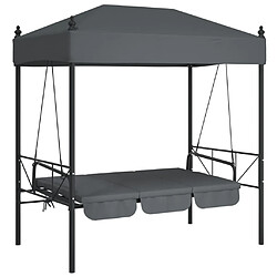 Acheter vidaXL Balancelle de jardin avec auvent gris foncé acier