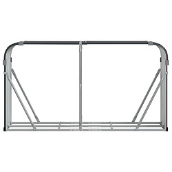 Avis vidaXL Porte-bûches anthracite 180x45x100 cm acier galvanisé