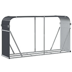 Acheter vidaXL Porte-bûches anthracite 180x45x100 cm acier galvanisé