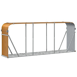 Acheter vidaXL Porte-bûches aspect bois 234x45x100 cm acier galvanisé
