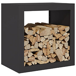 Avis vidaXL Portant de bois de chauffage noir 60x40x60 cm acier