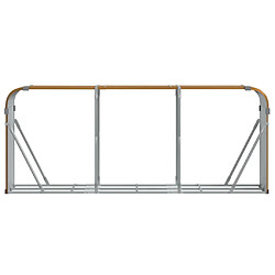 Avis vidaXL Porte-bûches aspect bois 234x45x100 cm acier galvanisé