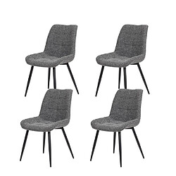 Amadeus Chaise Cristo grises foncées (lot de 4)