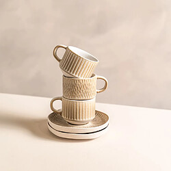 Acheter Table Passion Coffret de 6 tasses à café avec sous tasses Miyaki 9 cl