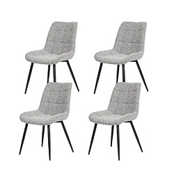 Amadeus Chaises Cristo grises claires (lot de 4)