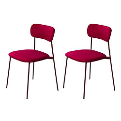 Amadeus Chaise Elma framboise (lot de 2)