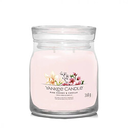 YANKEE CANDLE Bougie signature cerise rose et vanille modèle moyen