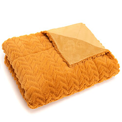 Amadeus Plaid Chevron 130x170 cm curry