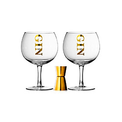 Table Passion Coffret de 2 verres à Gin et doseur