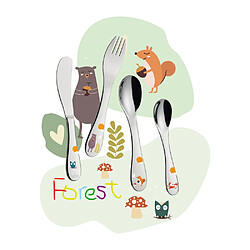 Cilio Couverts enfants Forest 4 pièces