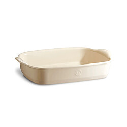 Emile Henry Plat rectangle Argile beige moyen modèle