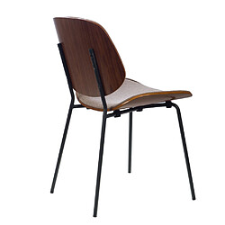 Amadeus Chaise Atlanta grise noyer (lot de 2)
