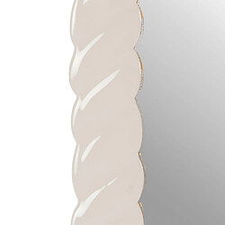 Amadeus Miroir Torsade en métal blanc