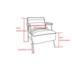 Avis Mes Fauteuil 60x76x73 cm en tissu velours bleu foncé