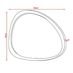 Amadeus Miroir porto noyer petit modèle