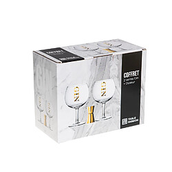 Table Passion Coffret de 2 verres à Gin et doseur