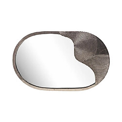 Mes Miroir forme vague 79x4x50 cm en aluminium argenté