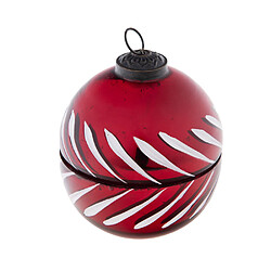 Amadeus Bougie boule de Noël rouge 8 cm