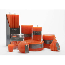 Amadeus Bougie grande sphère 8 cm orange (lot de 6)