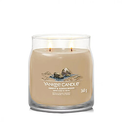YANKEE CANDLE Bougie signature ambre et bois de santal modèle moyen