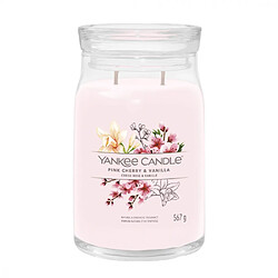YANKEE CANDLE Bougie signature cerise rose et vanille grand modèle