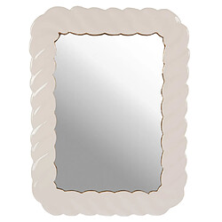 Amadeus Miroir Torsade en métal blanc
