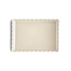 Emile Henry Tourtière rectangle beige 34 cm